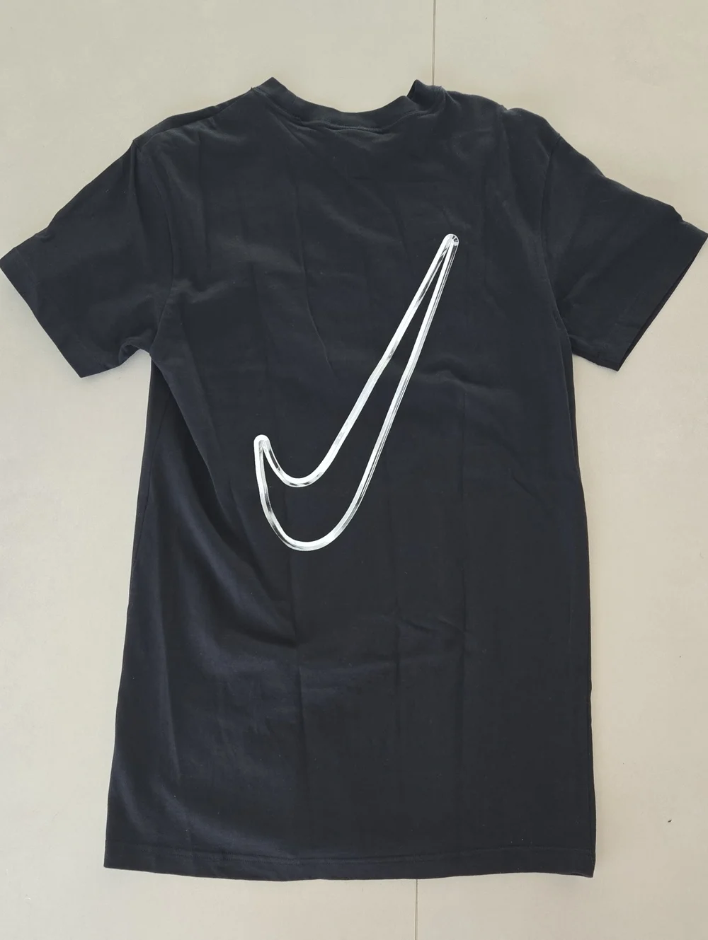 Nike BlackSportwear Swoosh Crewneck Dress with White Swoosh Text Size S
